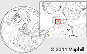 Blank Location Map of Ejby, highlighted parent region, within the entire country