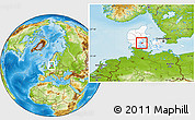 Physical Location Map of Ejby, highlighted country