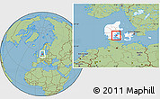 Savanna Style Location Map of Ejby, highlighted country