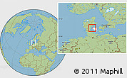 Savanna Style Location Map of Ejby, highlighted parent region