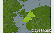 Physical Map of Ejby, darken