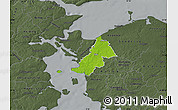 Physical Map of Ejby, darken, semi-desaturated