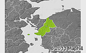 Physical Map of Ejby, desaturated