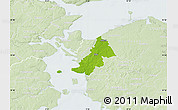 Physical Map of Ejby, lighten