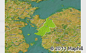 Physical Map of Ejby, satellite outside