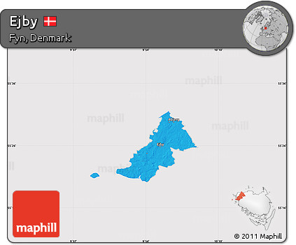 Political Map of Ejby, cropped outside