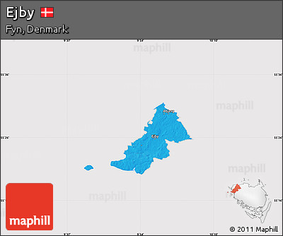 Political Map of Ejby, cropped outside
