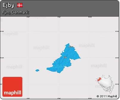 Political Map of Ejby, cropped outside