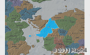 Political Map of Ejby, darken, semi-desaturated