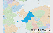 Political Map of Ejby, lighten