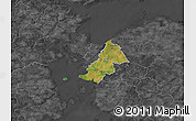 Satellite Map of Ejby, darken, desaturated