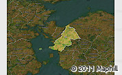 Satellite Map of Ejby, darken