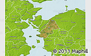 Satellite Map of Ejby, physical outside