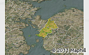 Satellite Map of Ejby, semi-desaturated