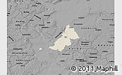 Shaded Relief Map of Ejby, darken, desaturated