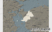 Shaded Relief Map of Ejby, darken