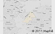 Shaded Relief Map of Ejby, desaturated