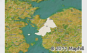 Shaded Relief Map of Ejby, satellite outside