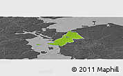 Physical Panoramic Map of Ejby, darken, desaturated