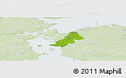 Physical Panoramic Map of Ejby, lighten