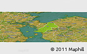 Physical Panoramic Map of Ejby, satellite outside