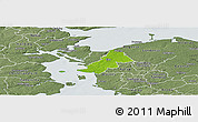 Physical Panoramic Map of Ejby, semi-desaturated