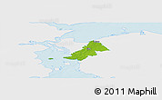 Physical Panoramic Map of Ejby, single color outside