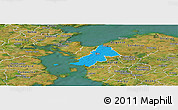 Political Panoramic Map of Ejby, satellite outside