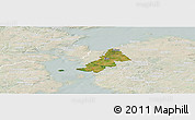 Satellite Panoramic Map of Ejby, lighten