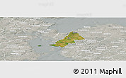 Satellite Panoramic Map of Ejby, lighten, semi-desaturated