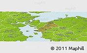 Satellite Panoramic Map of Ejby, physical outside