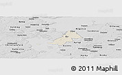 Shaded Relief Panoramic Map of Ejby, desaturated