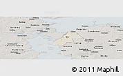 Shaded Relief Panoramic Map of Ejby, semi-desaturated