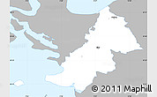 Gray Simple Map of Ejby, single color outside
