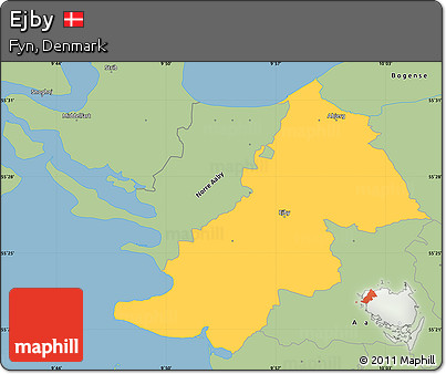 Savanna Style Simple Map of Ejby