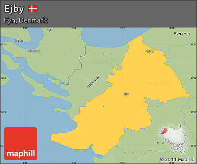 Savanna Style Simple Map of Ejby