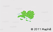 Political 3D Map of Faaborg, cropped outside