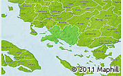 Political 3D Map of Faaborg, physical outside