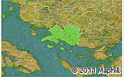 Political 3D Map of Faaborg, satellite outside
