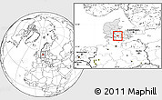 Blank Location Map of Faaborg, highlighted country