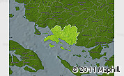 Physical Map of Faaborg, darken