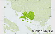 Physical Map of Faaborg, lighten