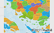 Physical Map of Faaborg, political outside