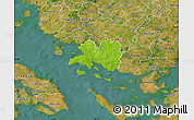 Physical Map of Faaborg, satellite outside