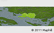 Physical Panoramic Map of Faaborg, darken