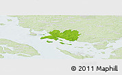 Physical Panoramic Map of Faaborg, lighten