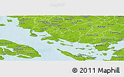 Physical Panoramic Map of Faaborg