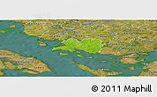 Physical Panoramic Map of Faaborg, satellite outside