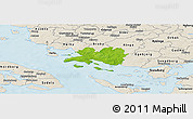 Physical Panoramic Map of Faaborg, shaded relief outside