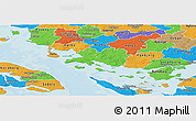 Political Panoramic Map of Faaborg
